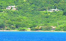 beach house seen from sea