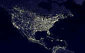 Night
                  satelite photo